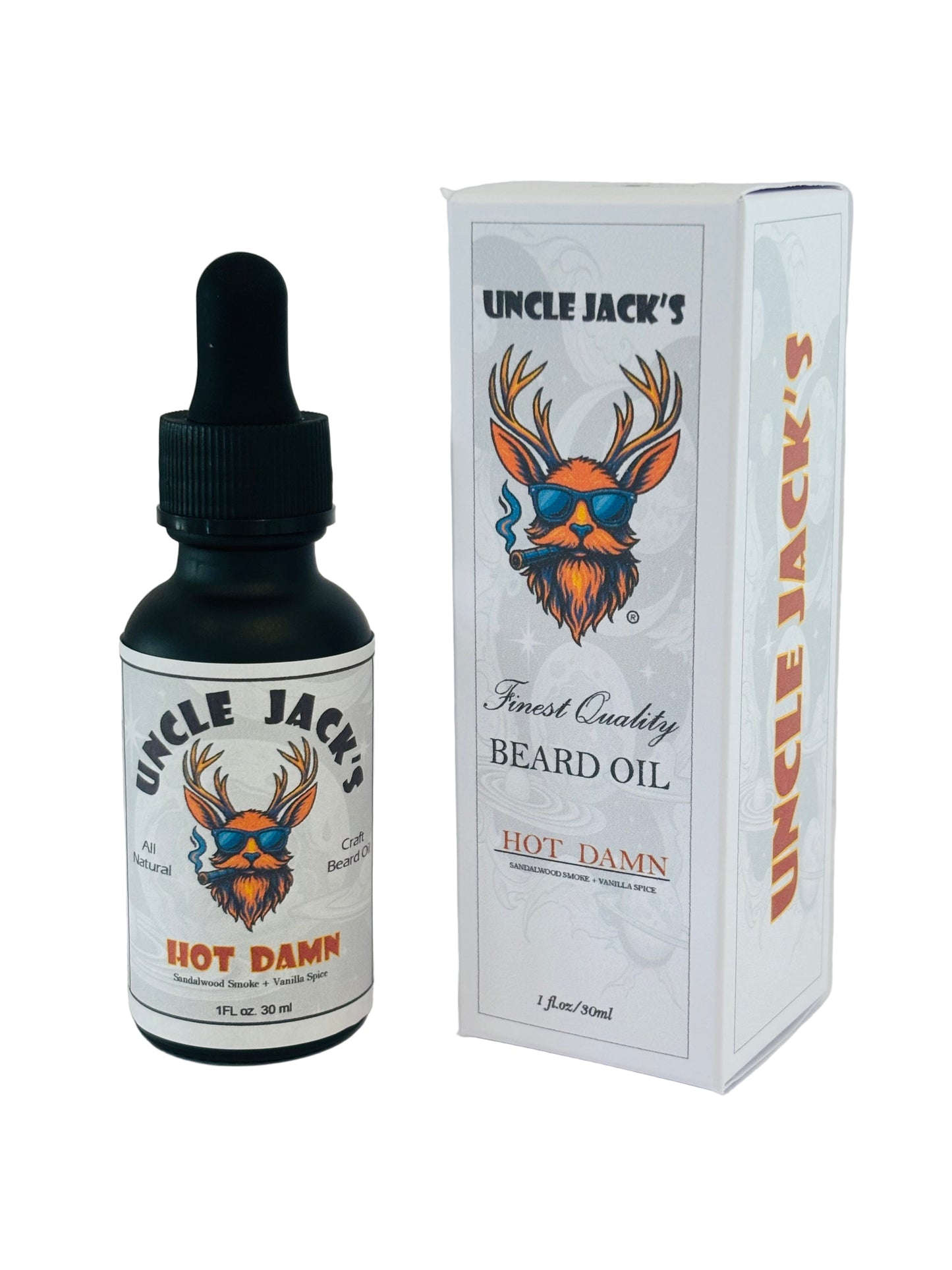 "HOT DAMN" sandalwood smoke + vanilla spice