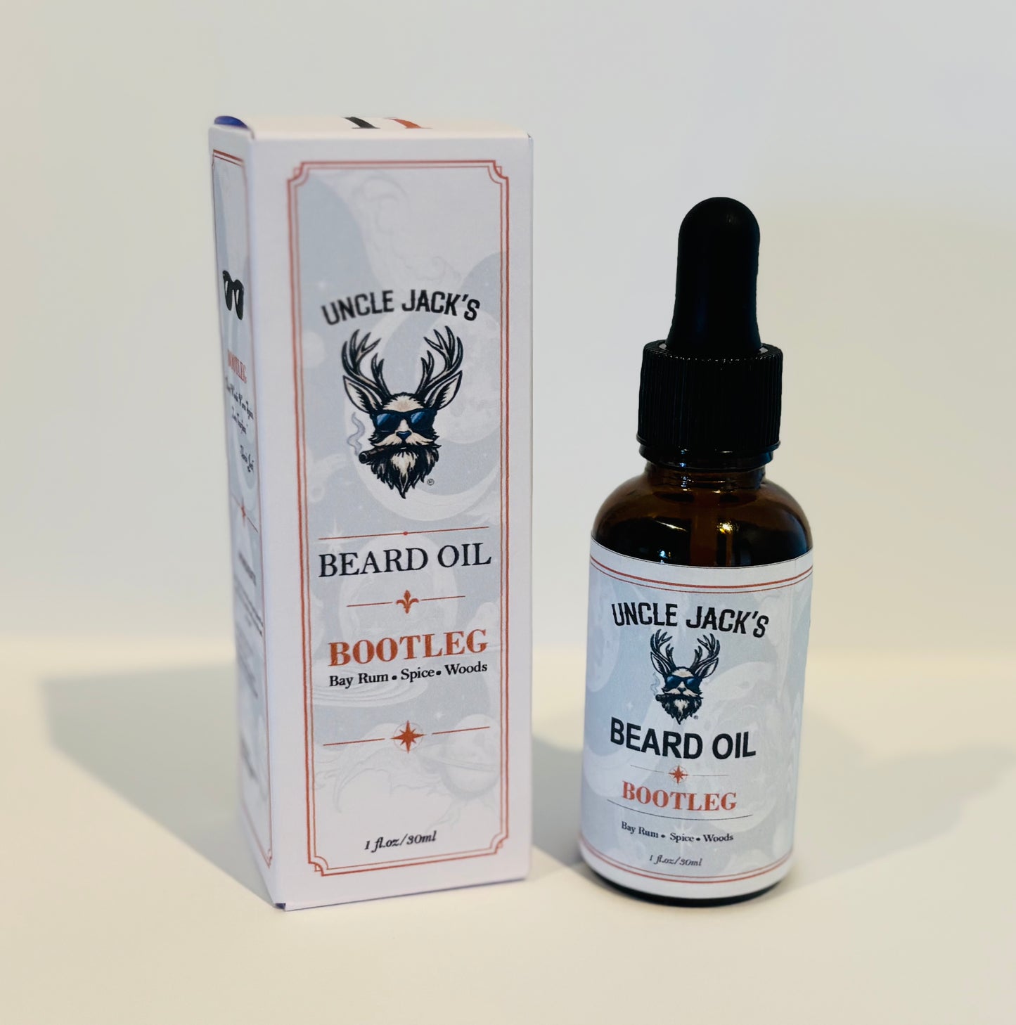 Bootleg Beard Oil by Uncle Jack’s - Bay Rum, Spice, Woods
