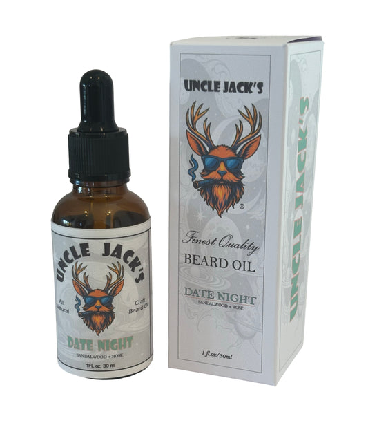 Date Night Beard Oil by Uncle Jack's - Sandalwood + Rosemary
