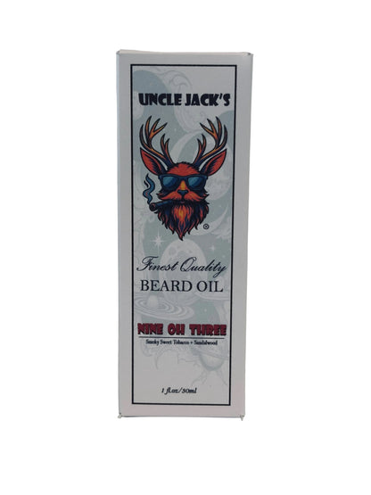 Nine Oh Three Beard Oil by Uncle Jack's - Smoky Sweet Tobacco + Sandalwood