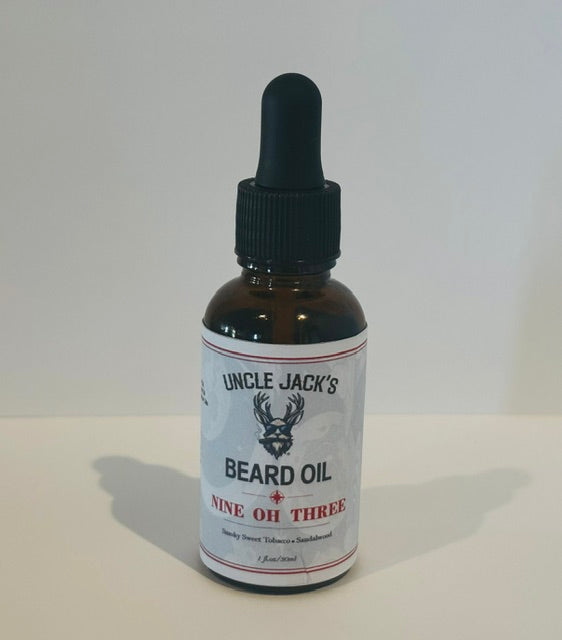 Nine Oh Three Beard Oil by Uncle Jack's - Smoky Sweet Tobacco + Sandalwood