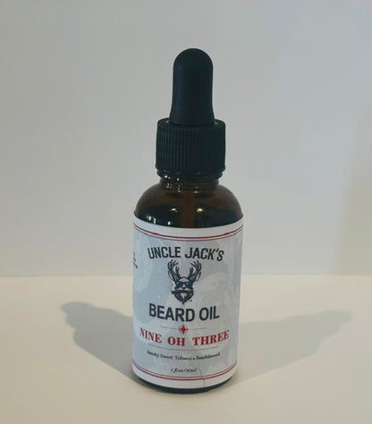 Nine Oh Three Beard Oil by Uncle Jack's - Smoky Sweet Tobacco + Sandalwood