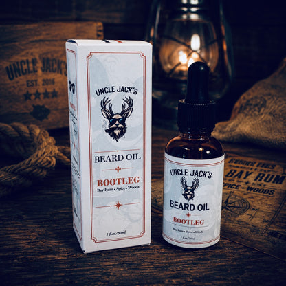 Bootleg Beard Oil by Uncle Jack’s - Bay Rum, Spice, Woods