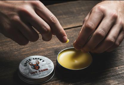 Hot Damn Beard Balm by Uncle Jack's - sandalwood smoke + vanilla spice