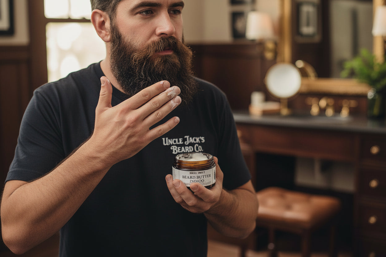 Indigo Beard Butter by Uncle Jack's - Lavender + Spice