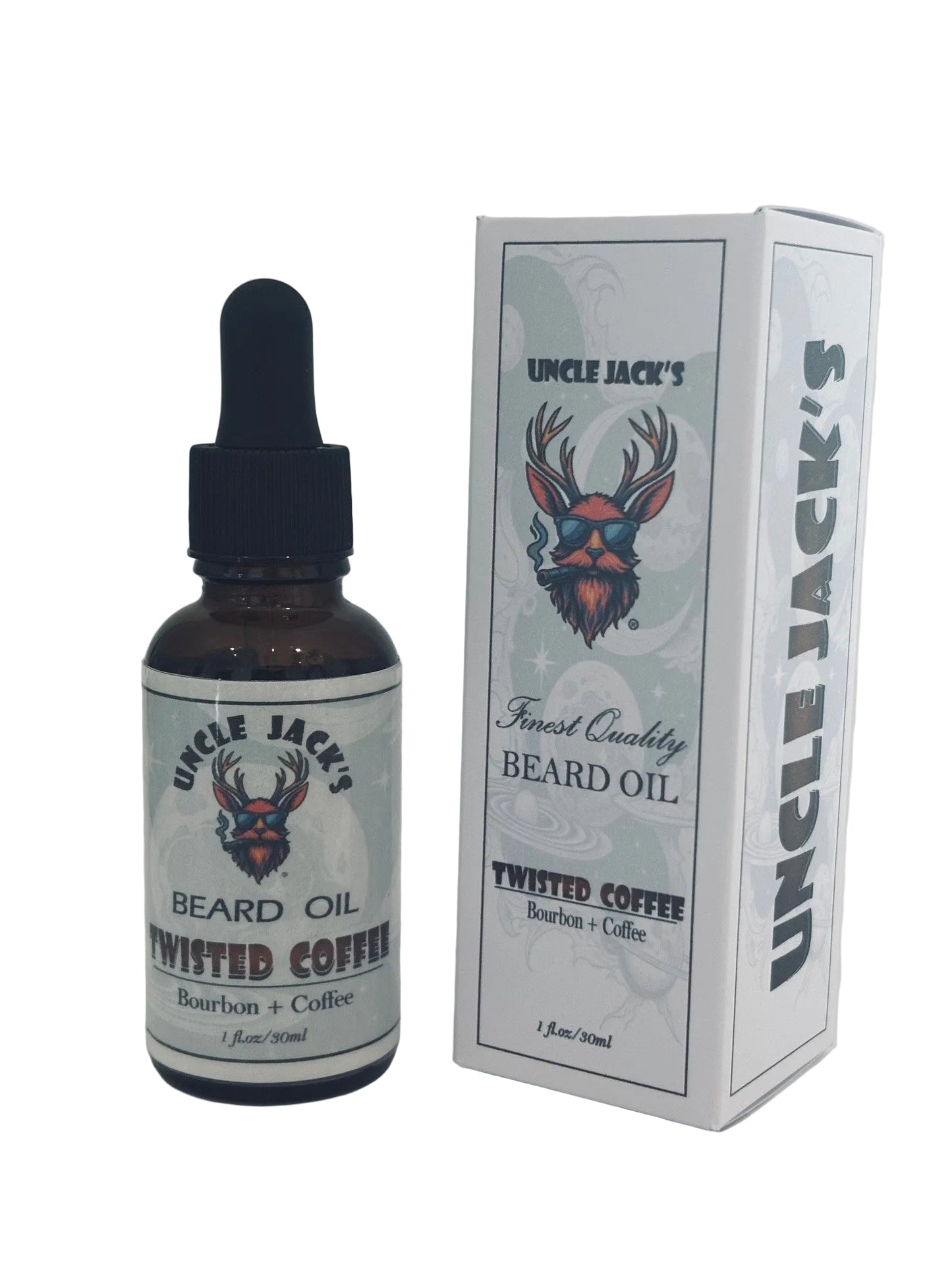 Twisted Coffee Beard Oil by Uncle Jack's -  Bourbon + Coffee