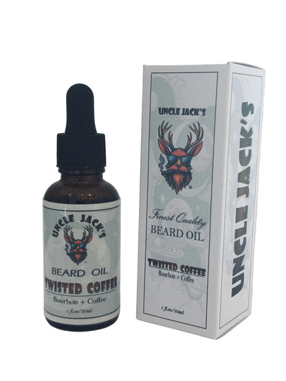 Twisted Coffee Beard Oil by Uncle Jack's -  Bourbon + Coffee