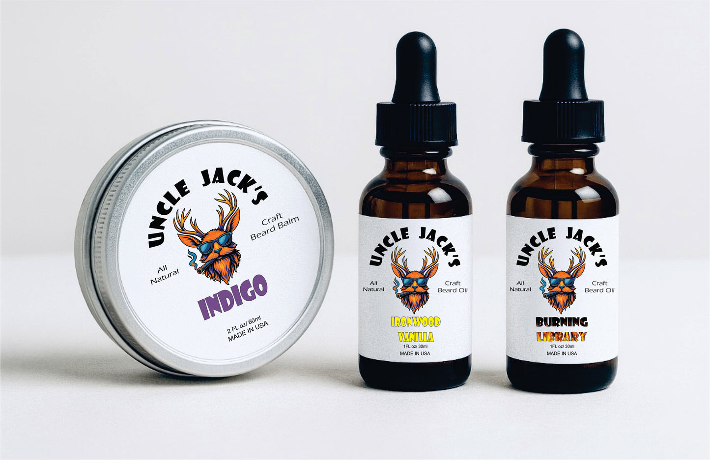 "TWO BEARD OILS & ONE BEARD BALM SET" Bundle Deal