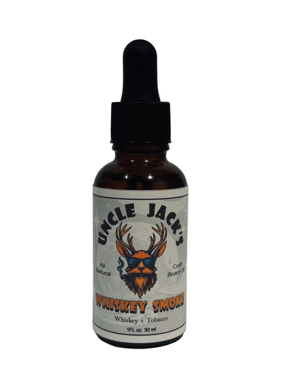 Whiskey Smoke Beard Oil by Uncle Jack's - Whiskey + Tobacco (CLEARANCE)