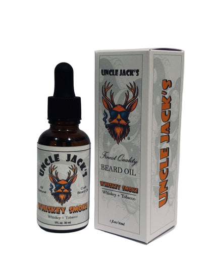 Whiskey Smoke Beard Oil by Uncle Jack's - Whiskey + Tobacco (CLEARANCE)