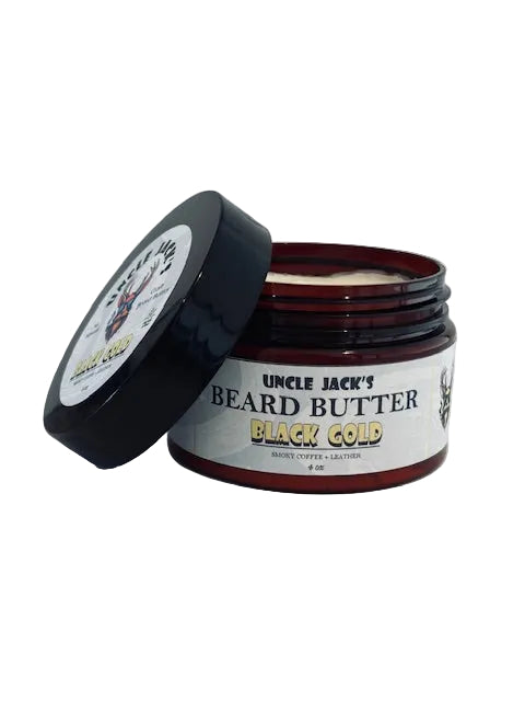Black Gold Beard Butter by Uncle Jack's -  Smoky Coffee, Leather, Warm spice